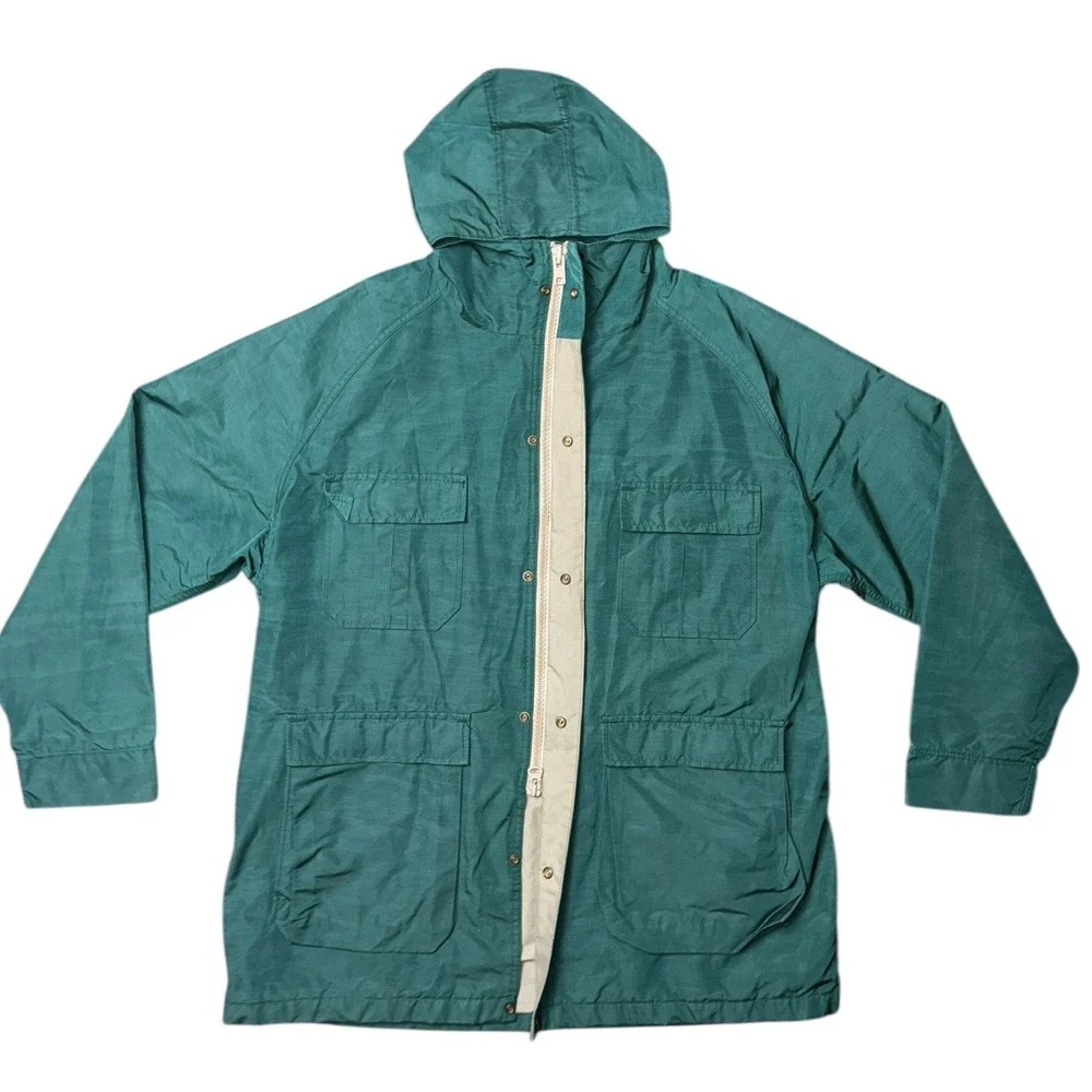VTG  Woolrich Chore Coat/Jacket Full Zip Teal Mens Sz XL USA‎ Made Pockets - Picture 8 of 16